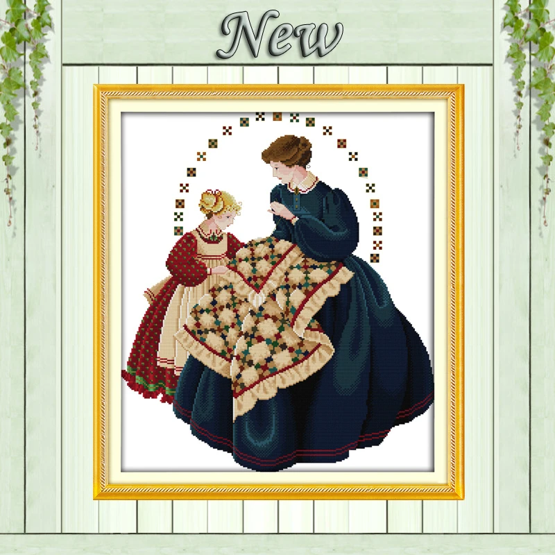 

Needlewomen girl woman kid crafts painting counted print on canvas DMC 11CT 14CT kit DIY Cross Stitch embroidery needlework Sets