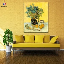 DIY цветные картинки по номерам с цветами Majolica кувшин с дикими цветами Картина Рисунок Живопись по номерам Обрамленный дом