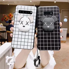 3D classic line square violent bear case for Samsung Galaxy S10 S10E S9 S8 S6 S7 edge plus S4 S5 silicone white back black cover 3D classic line square violent bear case for Samsung Galaxy S10 S10E S9 S8 S6 S7 edge plus S4 S5 silicone white back black cover