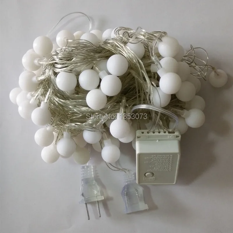 Ball LED String Lights - white