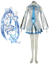 Envío Libre Vocaloid 2 Nieve Hatsune Miku Anime Cosplay Costume