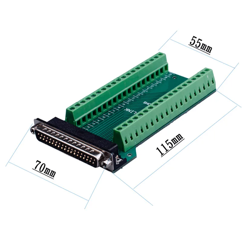 DB37 внутренняя резьба/Штекерный разъем для D-SUB 37 Pin Порты и разъёмы Терминал коммутационная разъем под пайку-бесплатный адаптер терминальные соединители для дБ Кабель