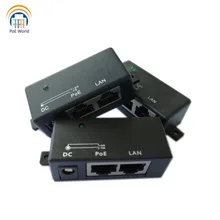 PoE World-POEI001 пассивный инжектор 10/100 мощность над инжектор ethernet экранированный RJ-45 LAN+ POE и 2,1 мм* 5,5 мм разъем питания