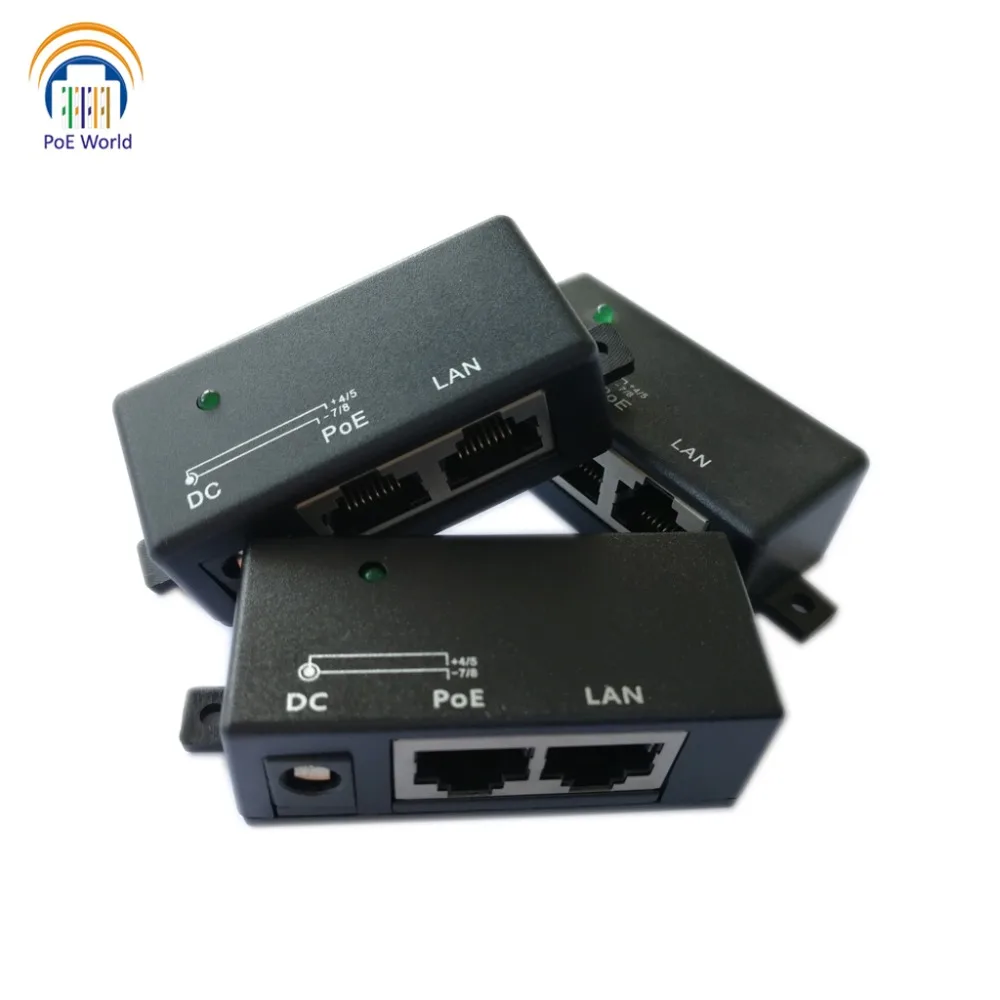 PoE World POEI001 Passive PoE injector 10/100 Power over Ethernet ...