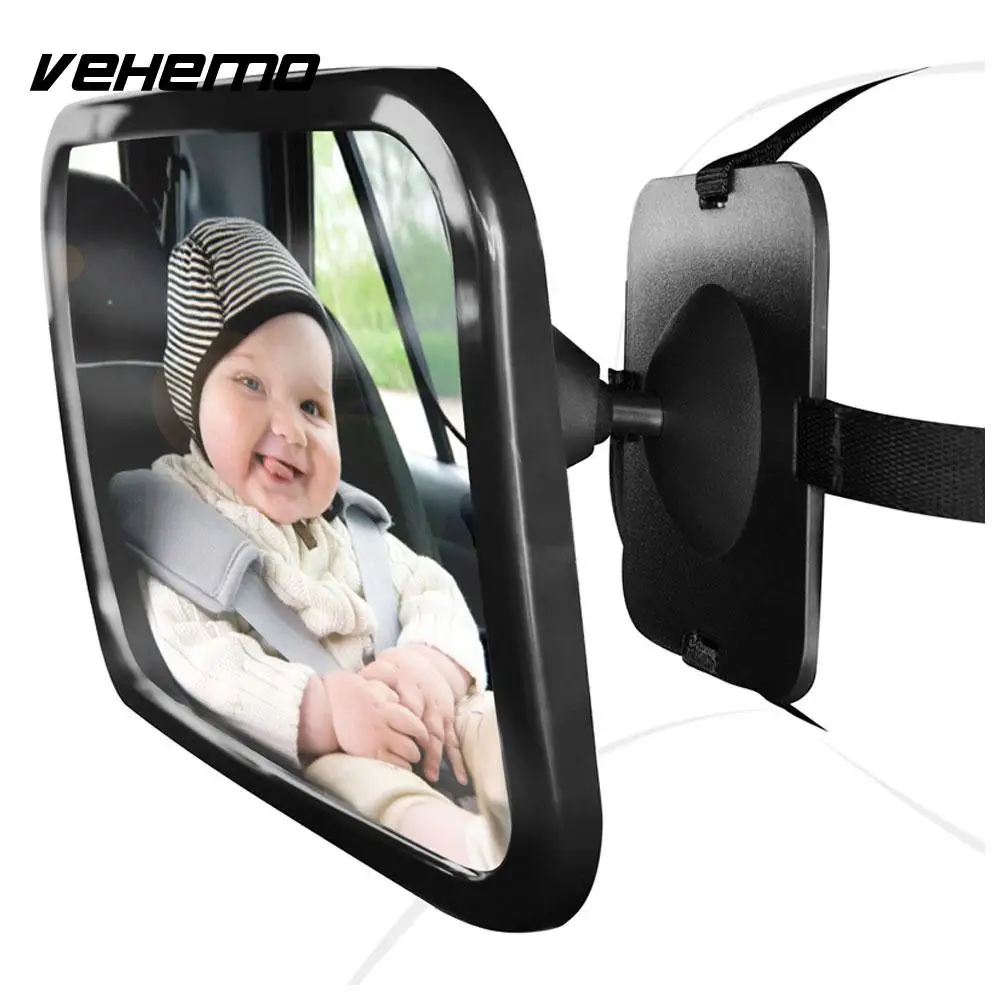 Black Baby Seat Mirror Adjustable Car Accessories Tool Creative Auto