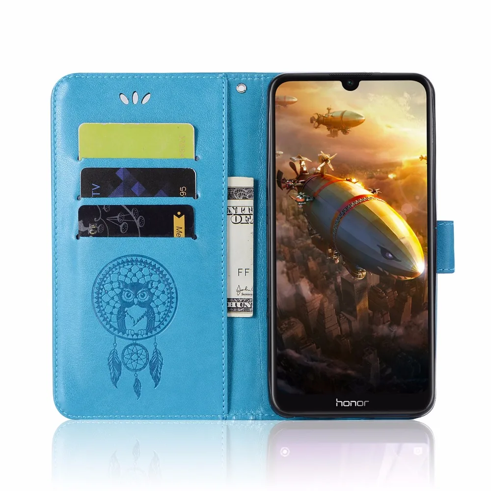 Роскошный кожаный чехол для Huawei Y6 2019 (2019) Y 6 Y62019 бумажник телефона 09 дюйма|Бамперы|