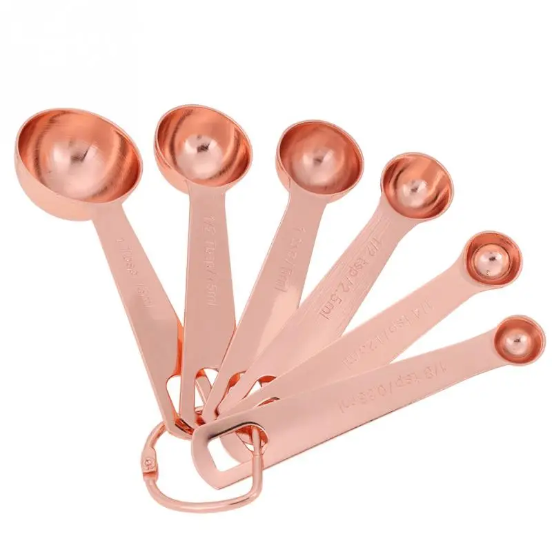 6Pcs Stainless Steel Adjustable Measuring Spoons Set Coffee Tea Measure