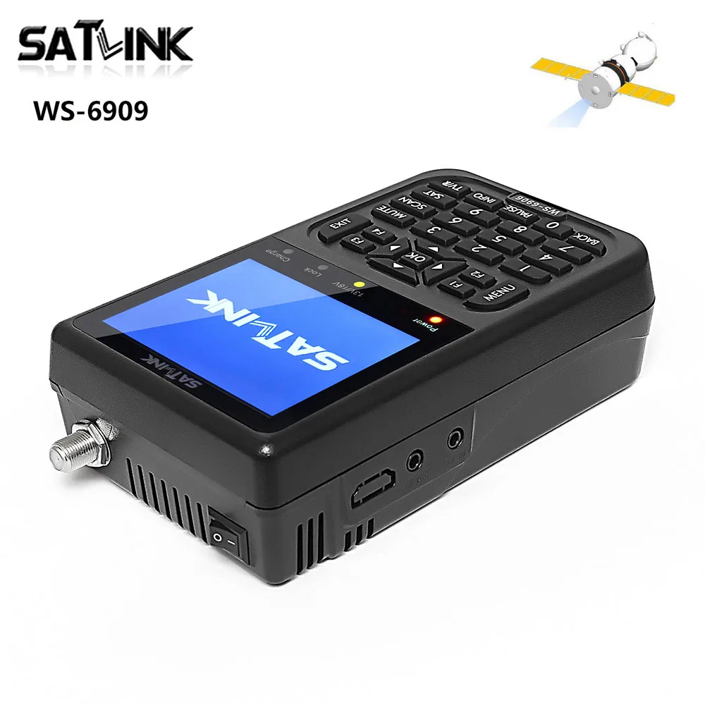 

Original Satlink WS-6906 DVB-S FTA Digital Satellite Finder Meter Satellite Signal WS 6906 3.5 inch LCD WS6906 Free Shipping