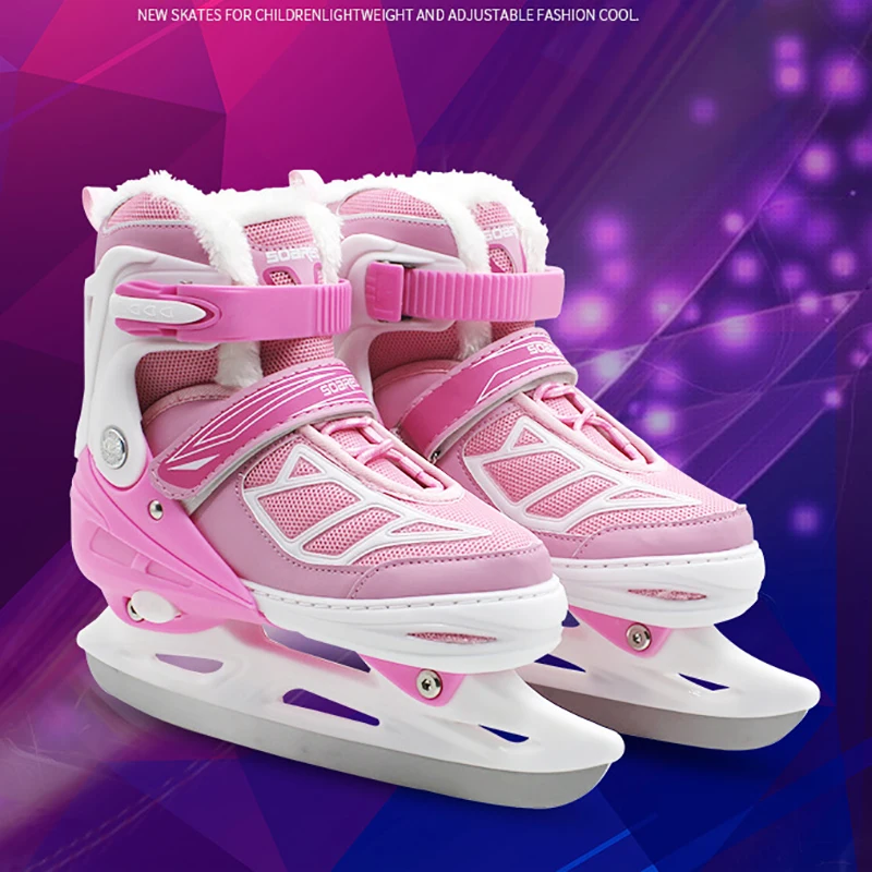1 Pair Adult Women Children Winter Ice Blade Skates Shoes Adjustable