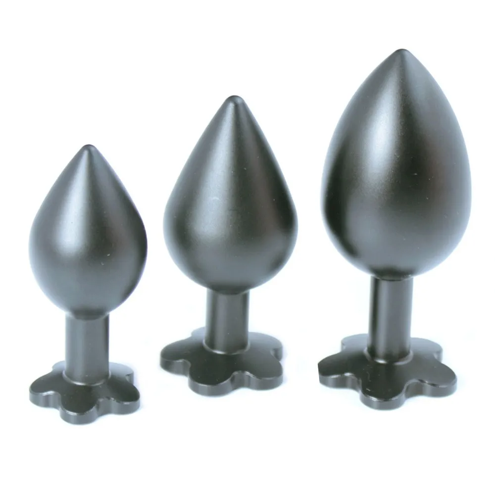 HOT Aluminum Butt Plug Metal Anal Hook Ball Toy Fisting Toys Jeweled Bondage Gear Metal Sex Products3 kinds of siz