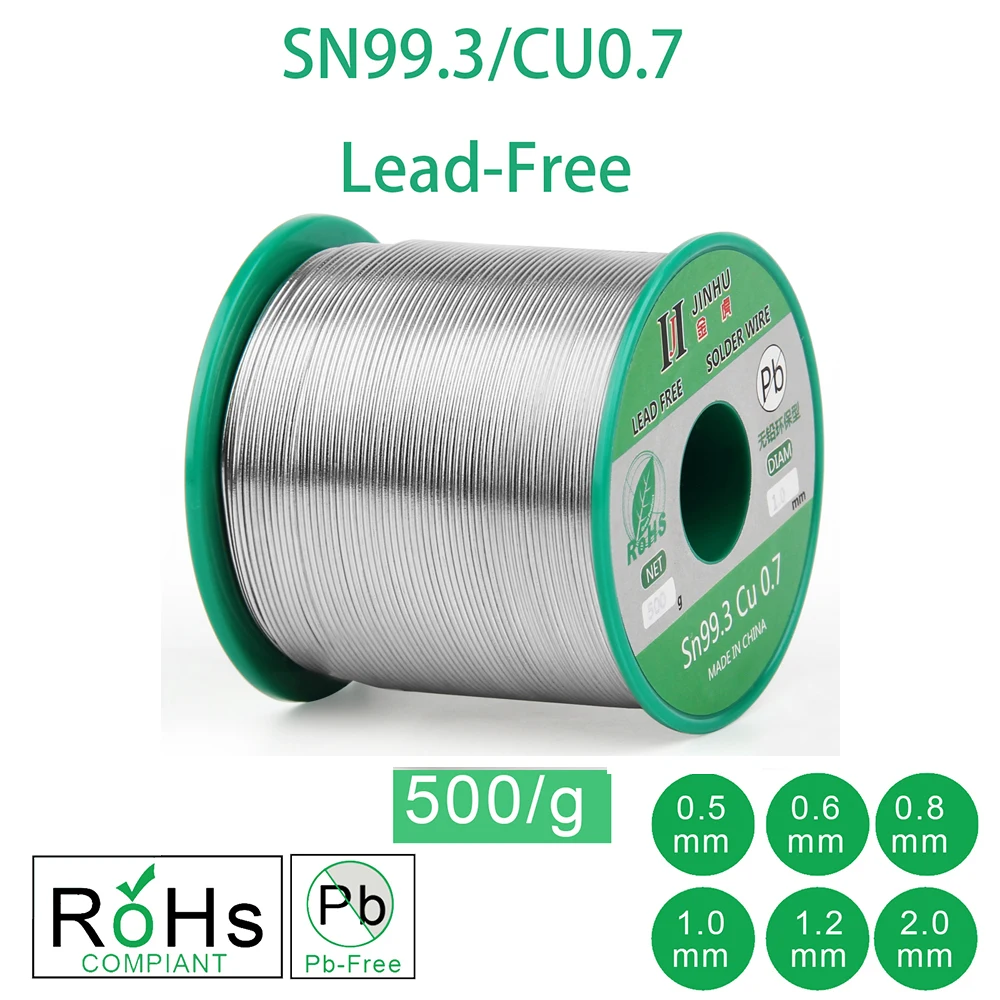  500g 1.1LB Lead Free Solder Wire Sn99.3 Cu0.7 Rosin Core for Electrical Solder RoHs