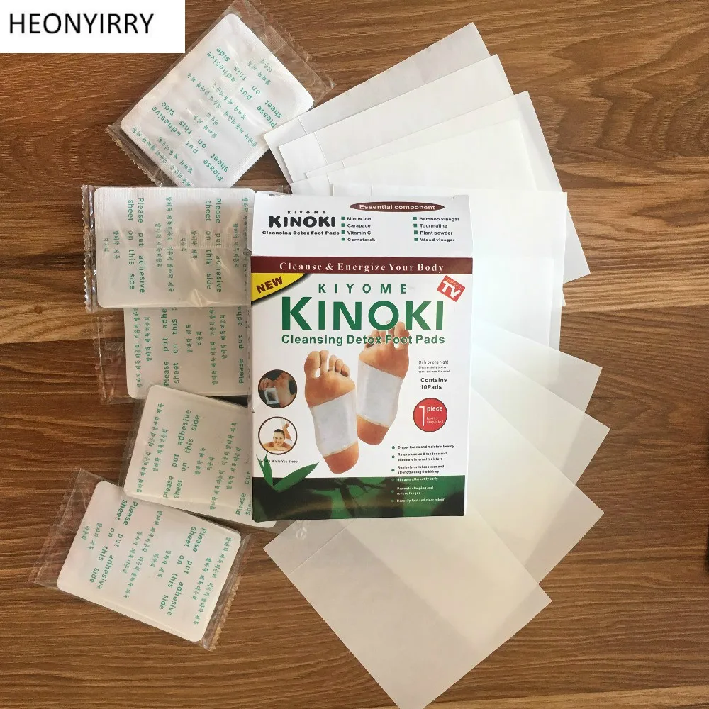 

Kinoki 10pcs Pads+10pcs Adhesive Detox Foot Pads Patches with Retail Box Adhesive Detox Foot Patches Improve Sleep Slimming