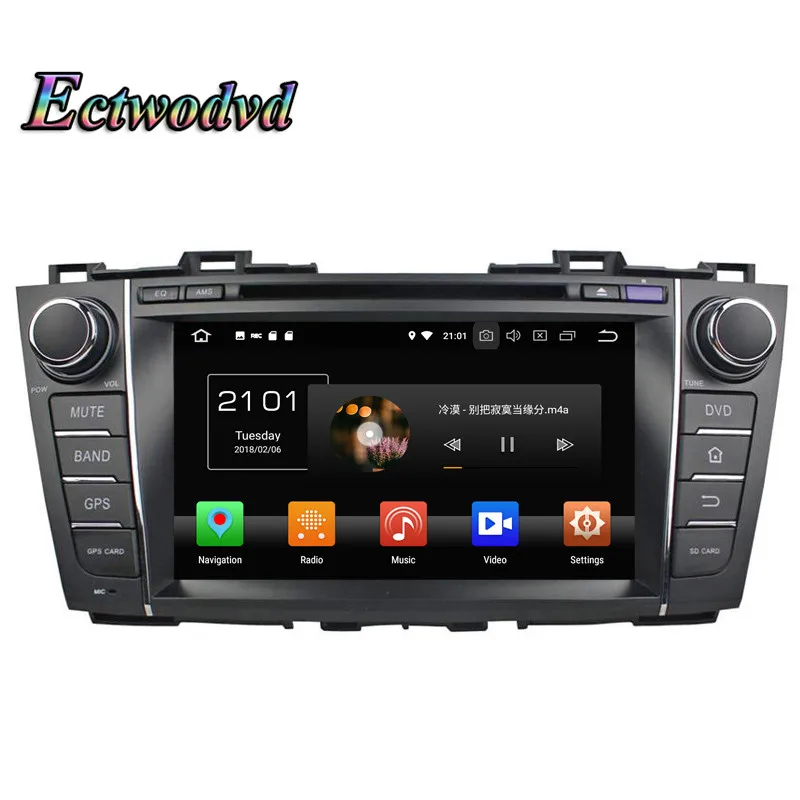 Discount Ectwodvd Octa Core 4G RAM 64G ROM Android 9.0 Car Multimedia DVD Player GPS HeadUnit For Mazda 5 2009-2012 Premacy 2009-2012 4