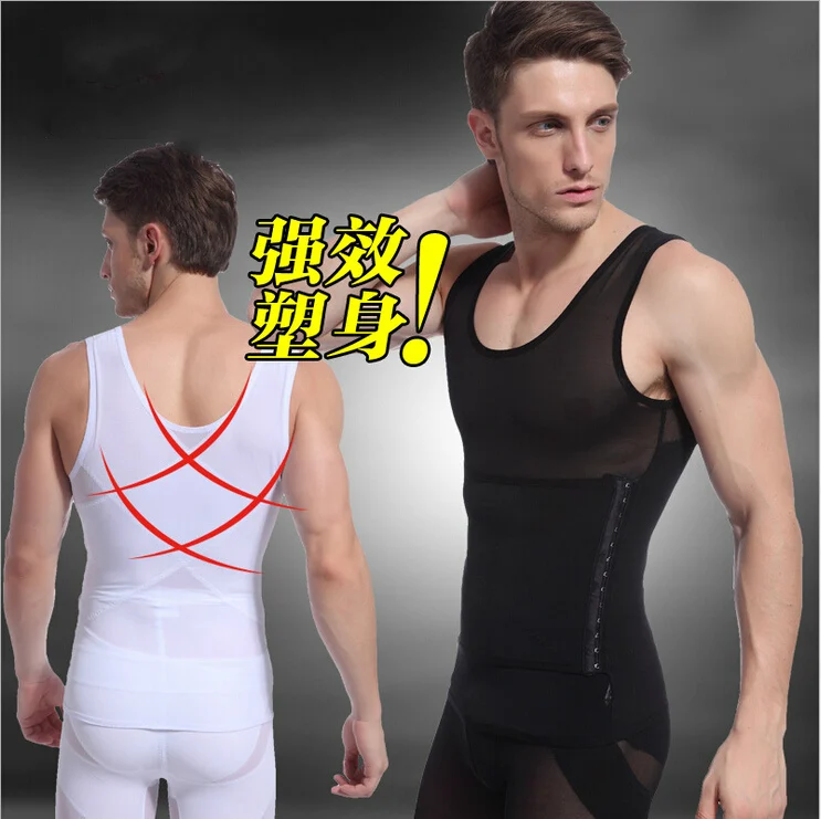Sexy Mens Shapers fitness Vest body sculpting clothing Strong