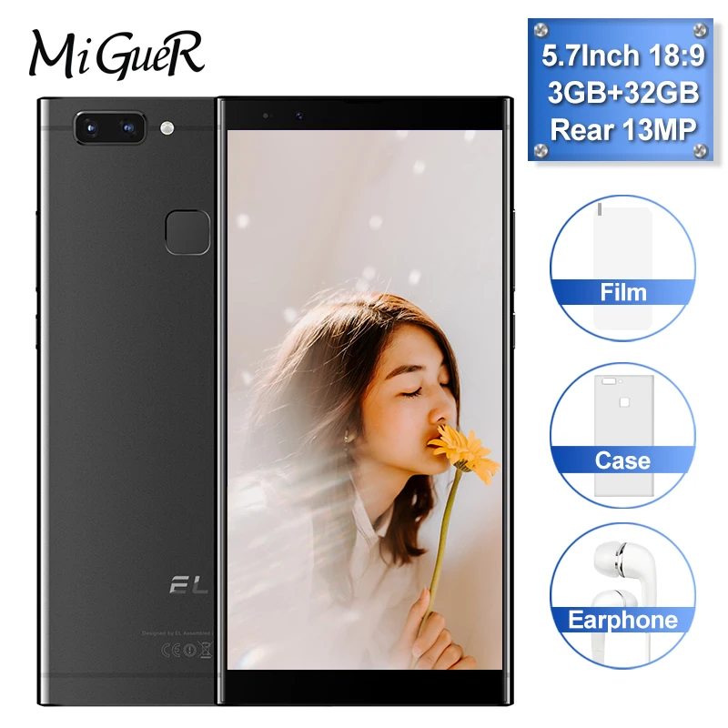 

KXD E&L K20 Smartphone 5.7 Inch 18:9 Display 3GB RAM 32GB ROM Android 8.1 MTK6750 Octa Core Fingerprint unlock 4G mobile phone