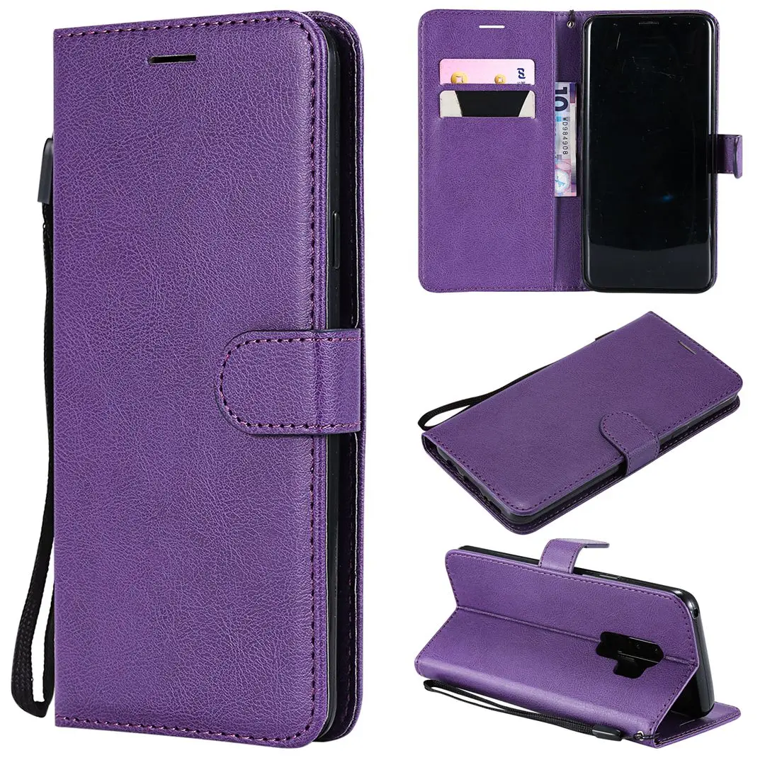 

MuTouNiao Purple Business Leather Flip Case Cover For Samsung Galaxy S3 S4 S5 S6 S7 S8 S9 S10 Edge Plus Lite I9300 I9500