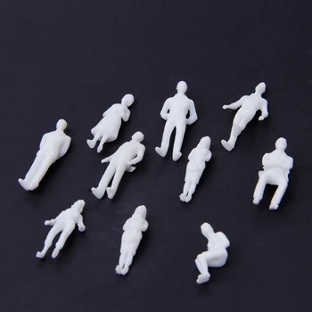 

Educational Toy 10Pcs 1:50 Scale Model Miniature White Figures Human Model Architectural Model