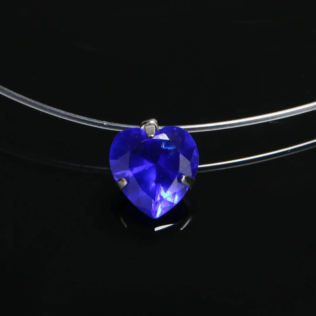 Shellhard Small Heart Crystal Pendant Choker Chain Necklace Charm Female Jewelry Accessories Birthday Gift For Girlfriend Lover