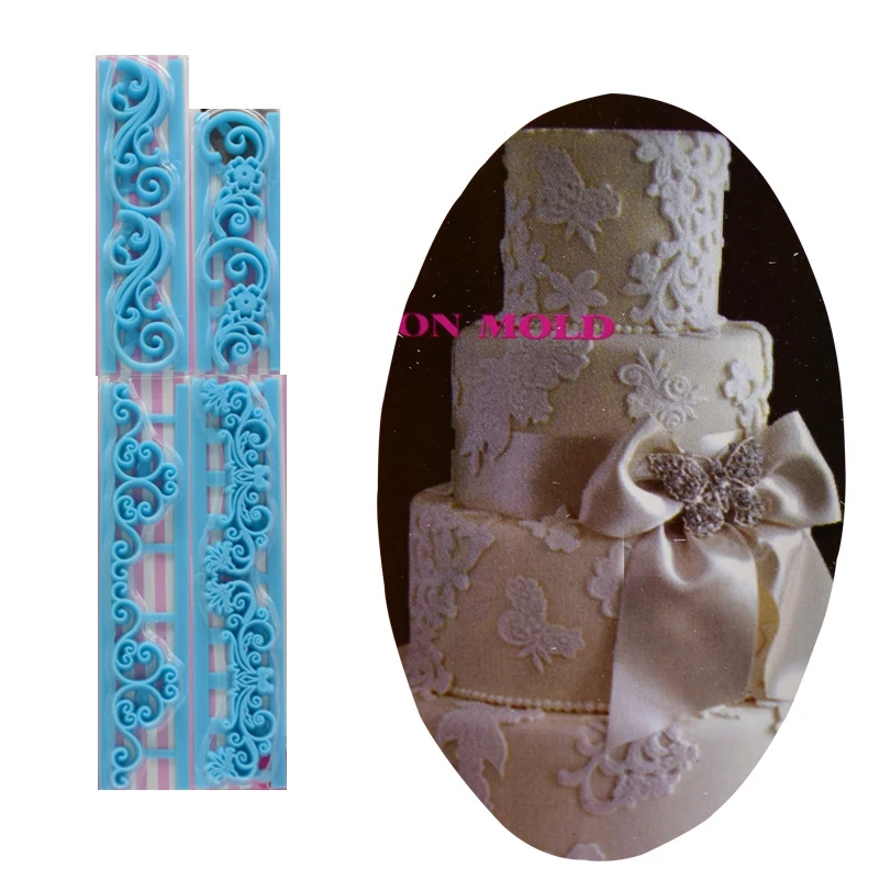 

4Pcs/Set Embossing Mold Fondant Cake Cutter Moulds Cookie Mould Baking Mold Tools Baking Printing Cutting Tools