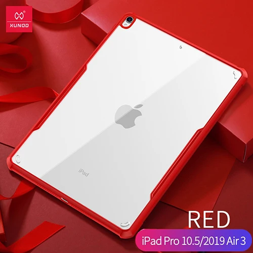 Для iPad / Pro 11 12,9 air 2 9,7 air 3 10,5 дюймов для iPad Mini 1 2 3 4 5 XUNDD акрил+ защитный чехол на заднюю панель из полиуретана планшетный чехол Крышка - Цвет: Red-iPad Air 3 10.5