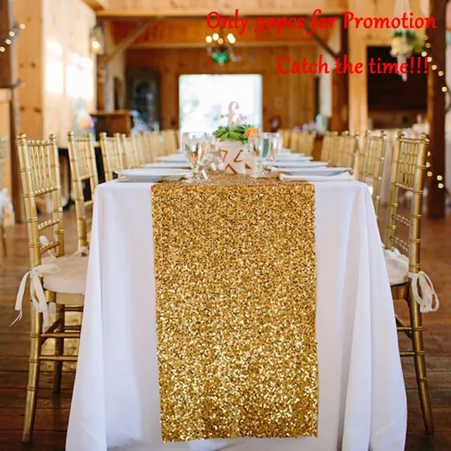 Sequin Table Runners Gold 12 By 72in Glitter Runner Sequin Table Runners Gold 12 By 72in Glitter Runner Event Party