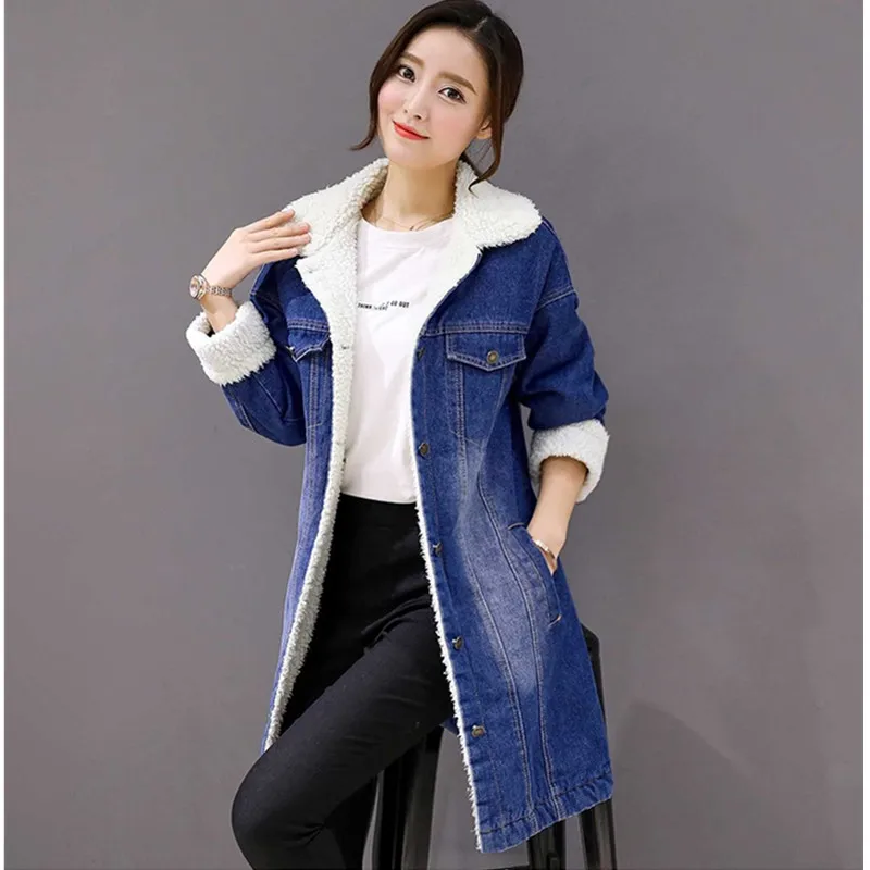 YAGENZ джинсовый Тренч, женское длинное пальто, зимнее пальто, женская одежда размера плюс, ветровка, пальто, модный джинсовый кардиган, Топ 1027
