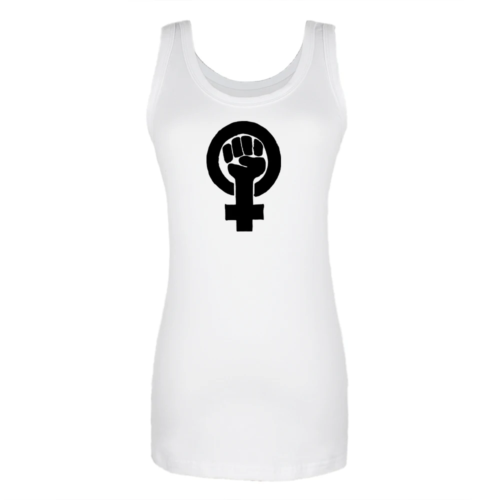 Dinner With The Alchemist Women Black Power Fist pride empowerment of women Ladies Sexy Vest Singlet Cotton Tank Tops