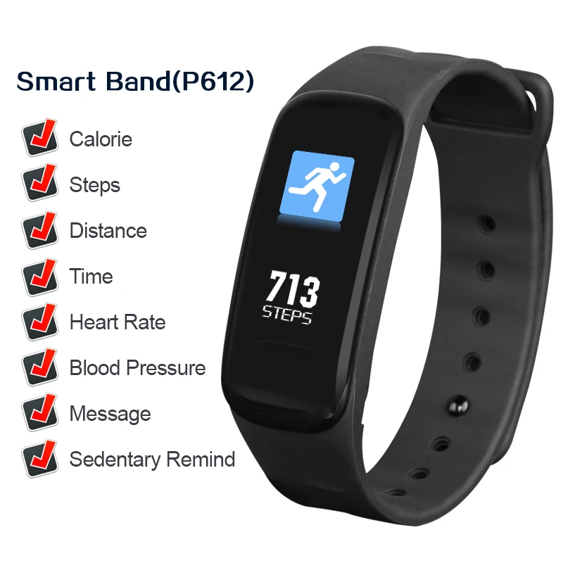 

Noproblem Heart Rate Blood Pressure silicone wristband sport pedometer fitness tracker bracelet