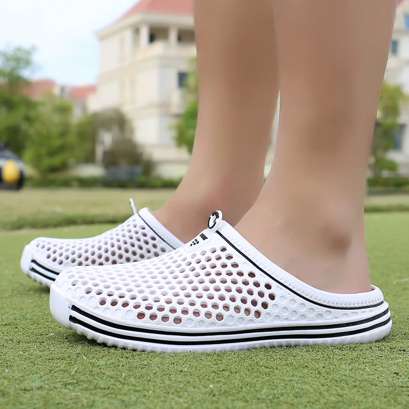 Zuecos Hombres Mujer Zapatillas de Playa Respirable de Jardin Interior Exterior Antideslizante C/ómodos Sandalias Zapatos Verano 36-48 EU