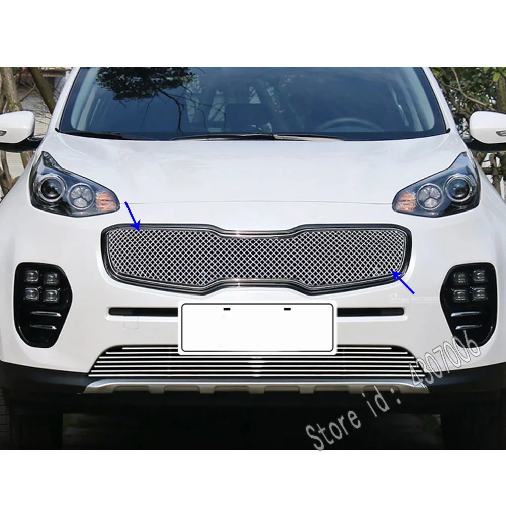 Для Kia Sportage KX5 автомобильный стикер Стайлинг Защита тела Детектор Отделка Передняя решетка решетки литье 1 шт