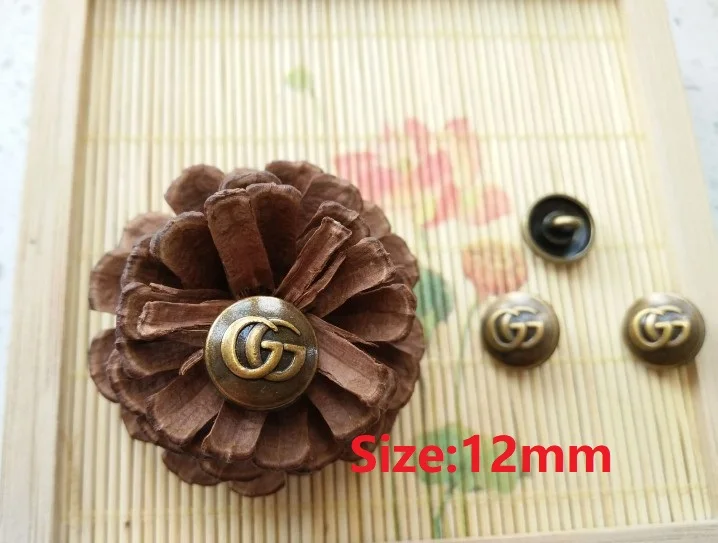 NO4 Size 12mm Новинка; 10 шт.; модная Высококачественная куртка в стиле ретро с металлическими жемчужинами и пуговицами; аксессуары; пальто; свитер; рубашка на пуговицах; 23 мм; - Цвет: NO4 Size 12mm