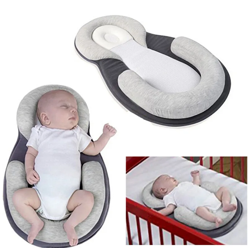 

1Pc Anti-rollover Baby Stereotypes Pillow Infant Newborn Mattress Pillow For 0-12 Month Baby Sleep Positioning Pad Cotton Pillow
