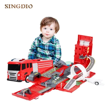 

2020 new firefighter alloy car model fire truck toy transformation deformation child kid education toy gift Christmas