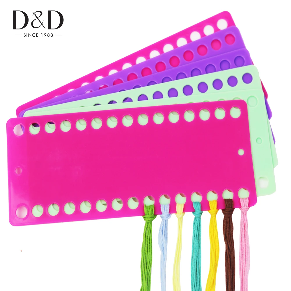 

2Pcs Plastic Cross Stitch Row Line Tool 30 Positions Thread Board Thread & Yarn Organizer Embroidery Accessory 3 Colors