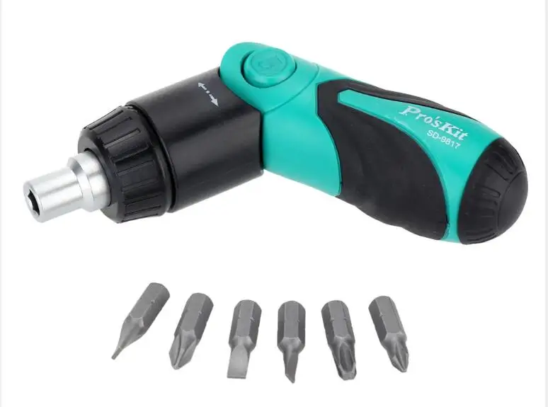 

Ratchet Screwdriver Set 6 in 1 Multi-function Torx Screwdriver Set With 6pcs 1/4'' 4mm 5mm 6mm SD9817 Professional Hand Tool Set