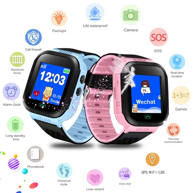 

2018 New Kids Smart Watch 1.44" Color Touch Screen GPS Mobile Phone Monitoring Positioning SOS Security Call Children Smartwatch