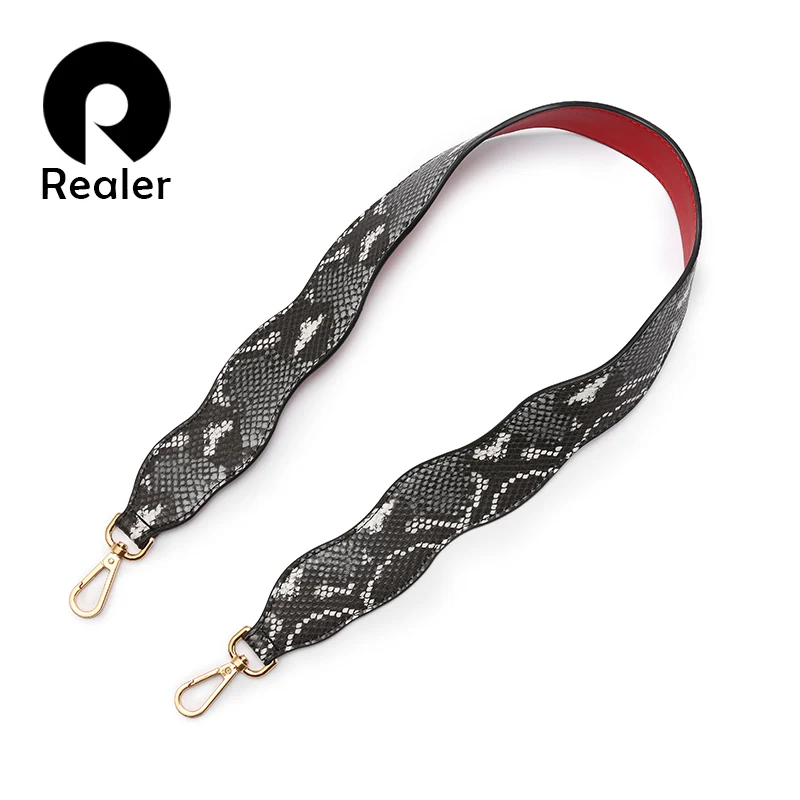 

REALER fashion women female belt bag bag accessories for bag with serpentine prints