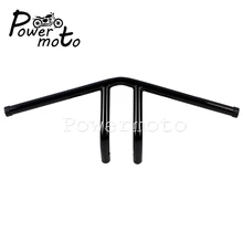 " виски руль черный 25 мм T-Bar 6" Rise 2" ширина V-Bar для Harley Chopper Bobber кафе Racer Touring Sportster