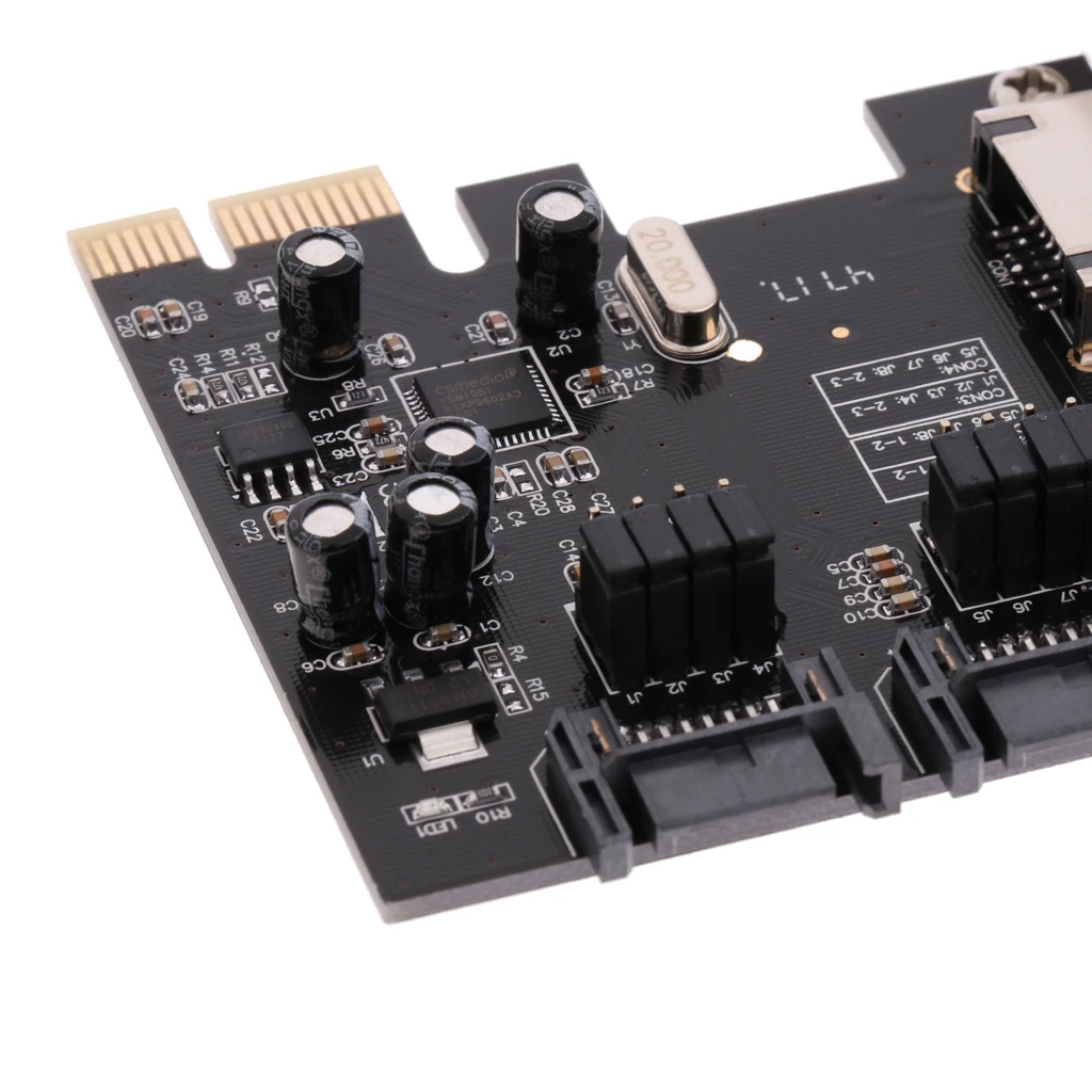 Dovewill Desktops PCIE to 2xSATA3.0 /2x ESATA 6Gbps Expansion Controller Adapter Card