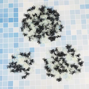 

50/100/200Pcs Novelty Realistic Plastic Small Fake Spider Halloween Pranks Joking Toys Halloween Decorative Spiders Toys Props
