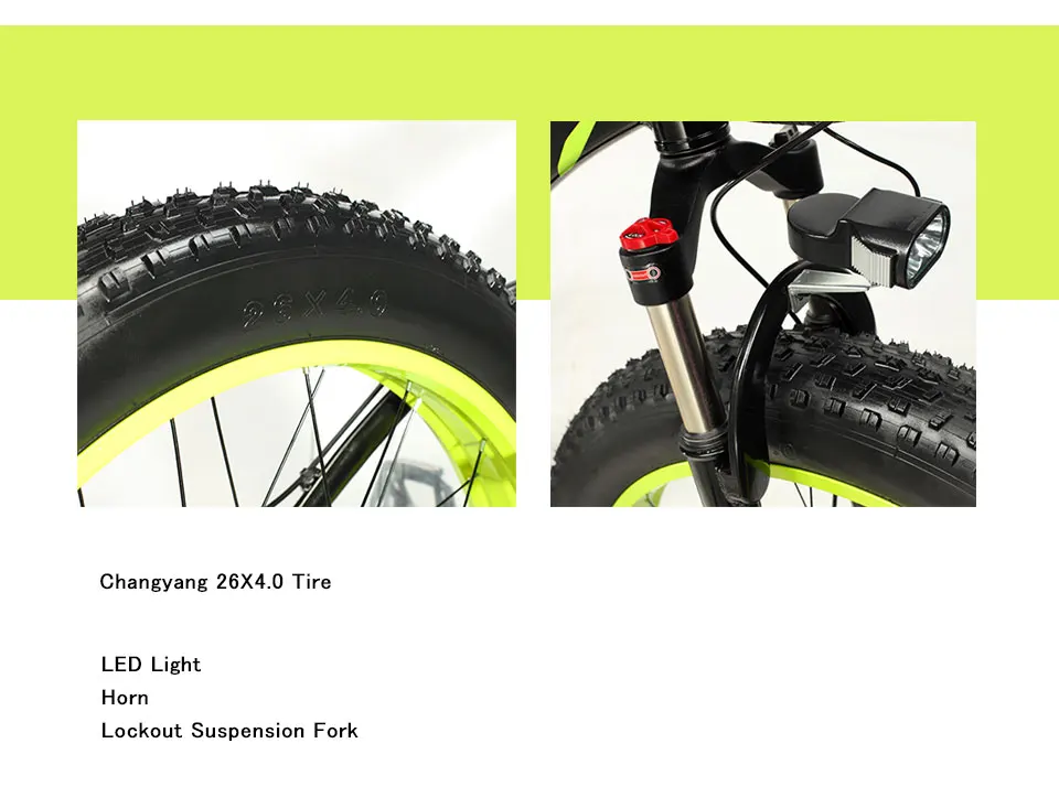 Sale Cyrusher XF660 Fat Tire Electric Bike 7 Speeds Mechanical Disc Brake 500W 48V 10.4ah with Adjustable Handlebar Bike Light 13