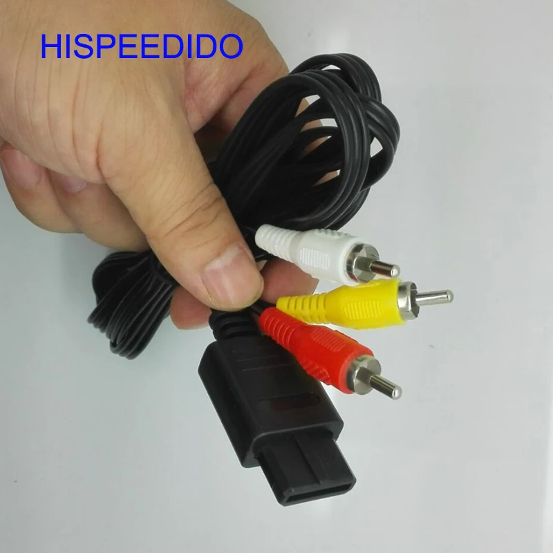 Hispeedido 6Ft 1.8 M Audio Video Tv Cavo Av Cavo Rca Per Super Nintendo N64 Gamecube Snes