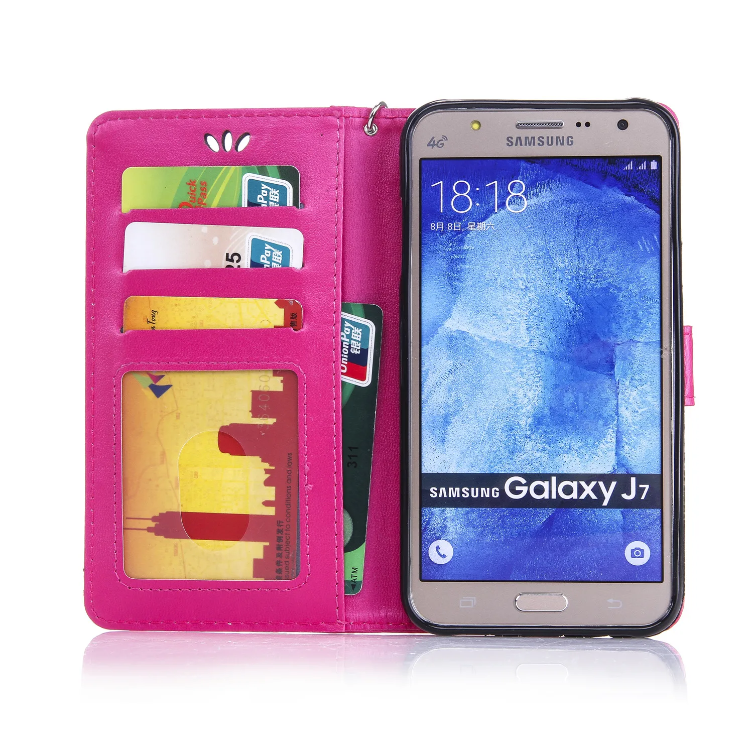 Чехол с откидной крышкой для samsung Galaxy J7 Neo J701 J701F/DS SM-J701F/DS SM-J701 чехол с бабочкой кожаный чехол-кошелек с фоторамкой для телефона