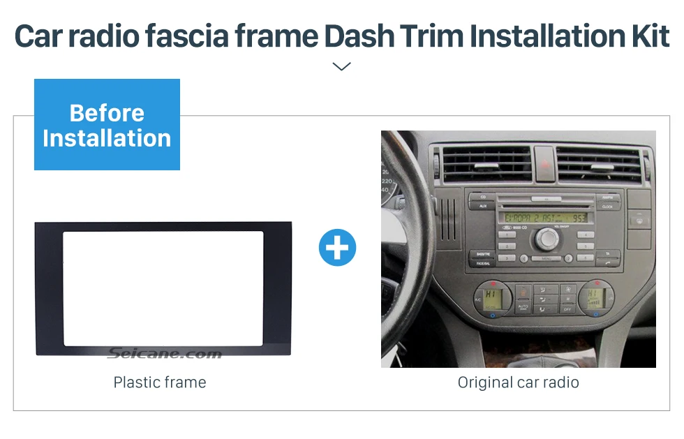 Seicane Двойной Дин Радио фасции для 2006 Ford Focus Transit установки рамки Dash крепление DVD плеер