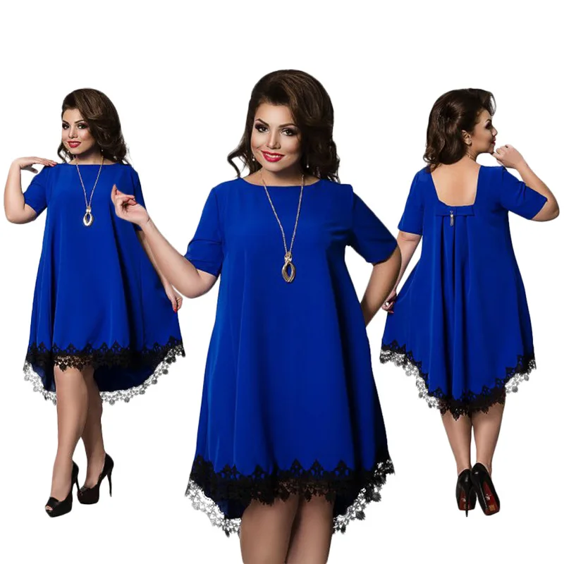 

5XL 6XL Plus Size Short Sleeve O-Neck Lace Sexy Dress Fashion Summer Dress 2018 Big Size Club Praty Dresses For Women Clothing