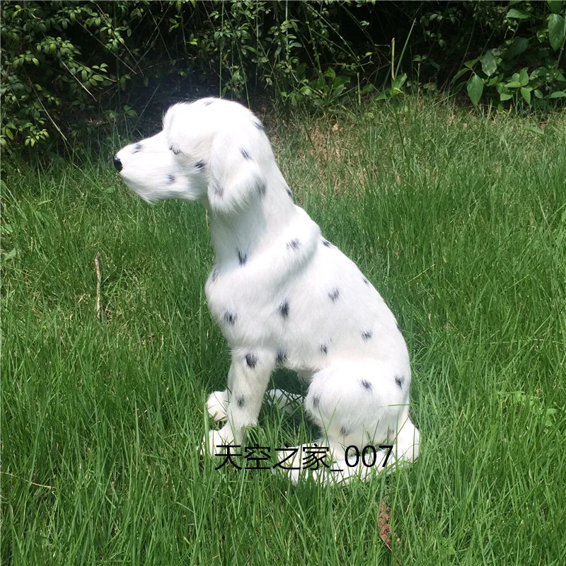 

big simulation Dalmatians model polyethylene & furs new sitting dog toy gift about 46x35x15cm c5016