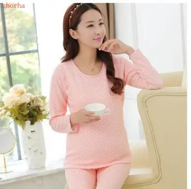 

Autumn and winter long Sleeved Maternity Clothing Wholesale Cotton Pajamas Month Pregnant Women Breastfeeding Suits size M-XXL