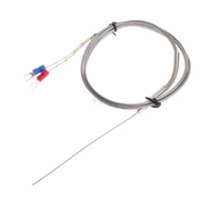 K-tipo sonda termopar 1mm x 100mm 2-fios sensores de temperatura 2-terminais 1m termopar may08 dropshipping