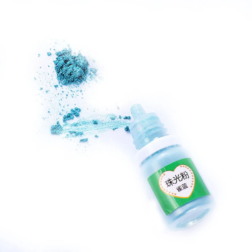 Light blue Crafts Pigment Powder Pearlescent Mica UV Resin Epoxy Powder DIY Crafts Accessories TT-best - Цвет: Light blue