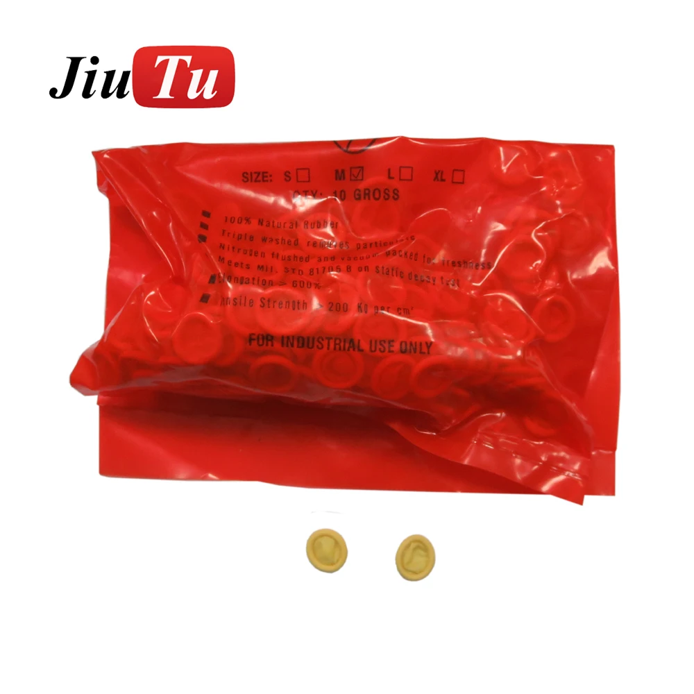  Protective Antislip Fingertips Gloves Latex Rubber Finger Cots Antistatic Gloves For LCD Screen Repair (6)
